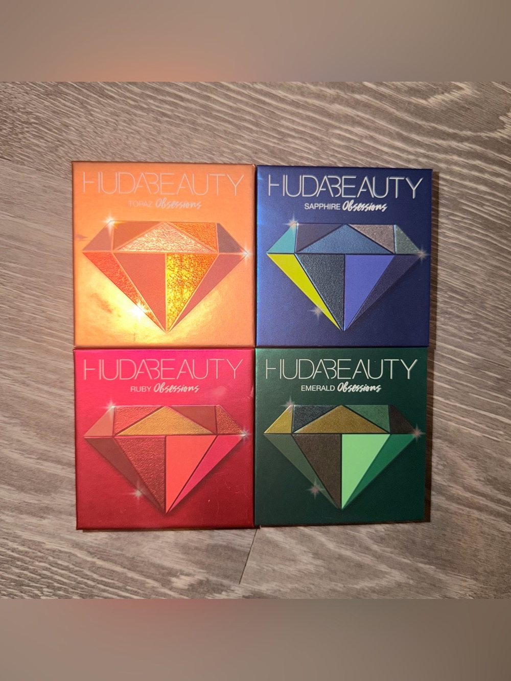 !!!Please Read!!! Huda Beauty Set of 4 Obsessions Eyeshadow Palettes